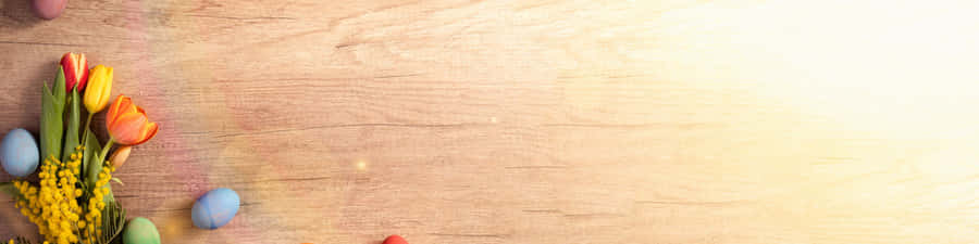 Brightly Colored Floral Pattern Wallpaper