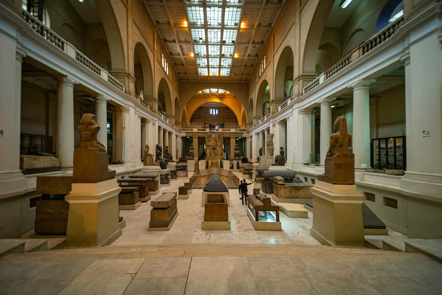 Brilliant Interior Design Of The Egyptian Museum Wallpaper