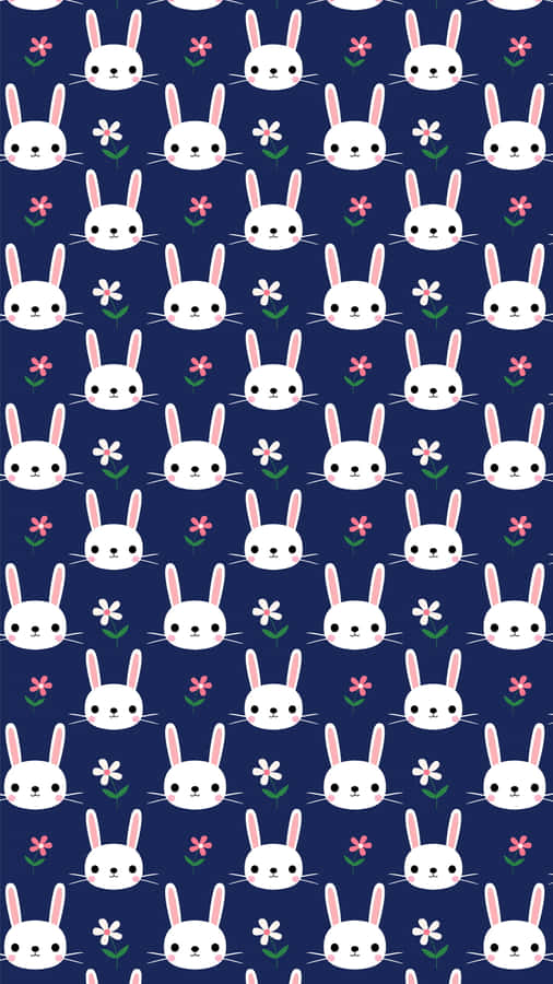 Bring A Smile To Someone's Day With This Kawaii Bunny Wallpaper!