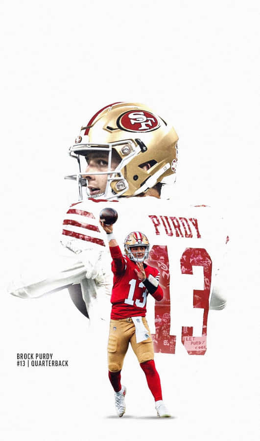 Brock Purdy49ers Quarterback Artwork Wallpaper