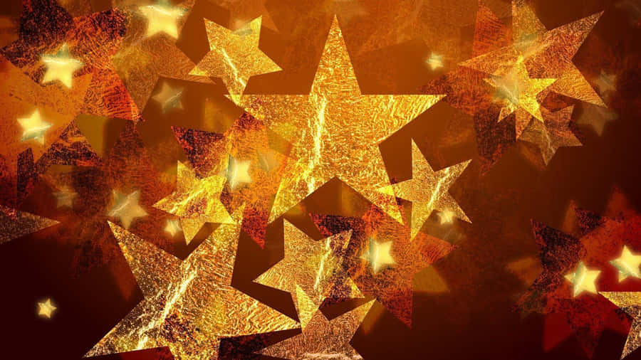 Bronze Stars Background Wallpaper