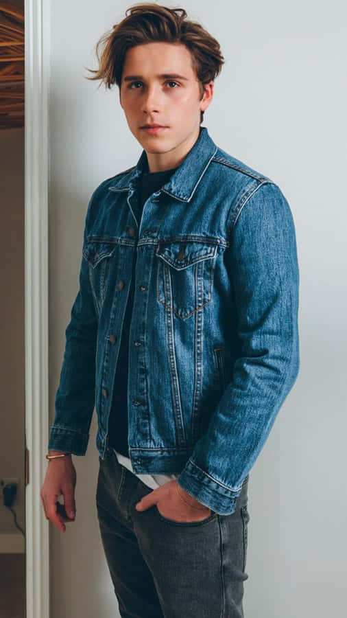 Brooklyn Beckham Casual Denim Style Wallpaper