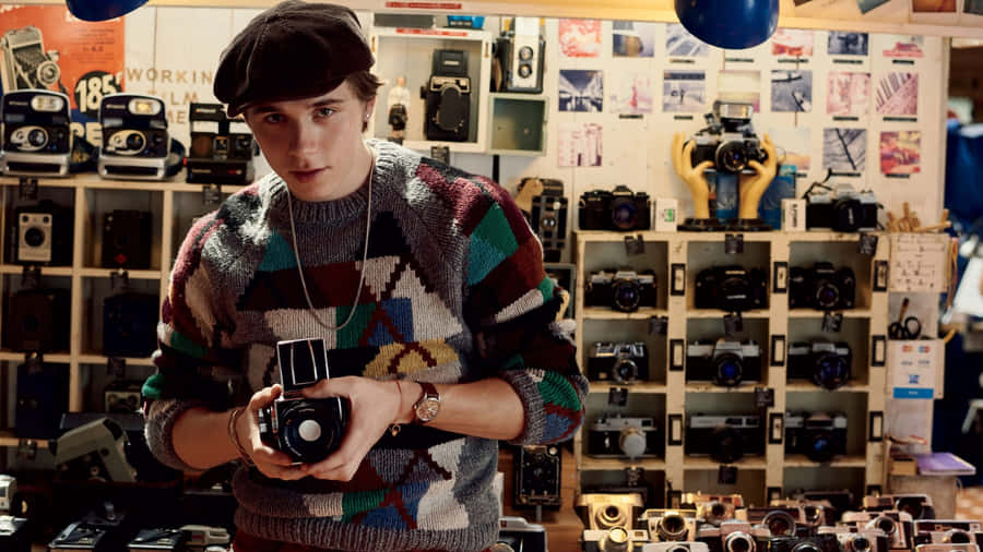 Brooklyn Beckham Vintage Camera Collection Wallpaper