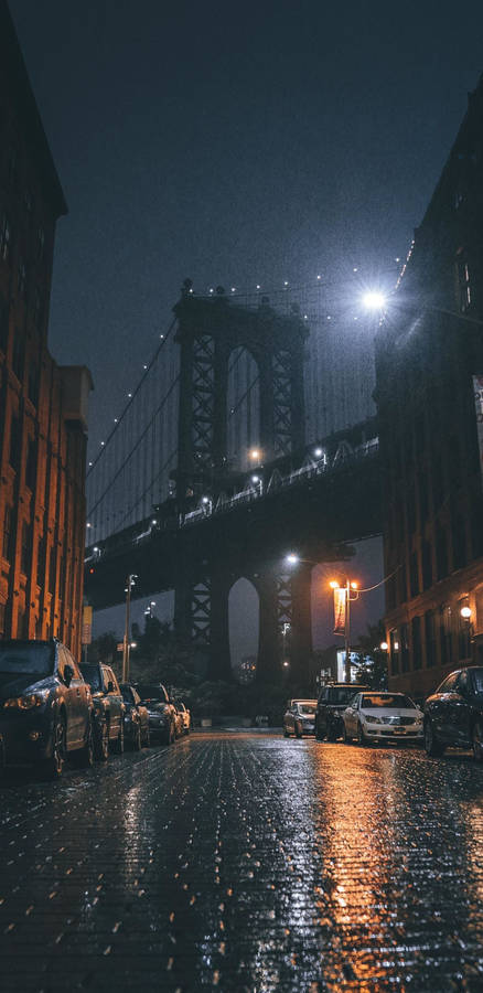 Brooklyn Night City Aesthetic Wallpaper