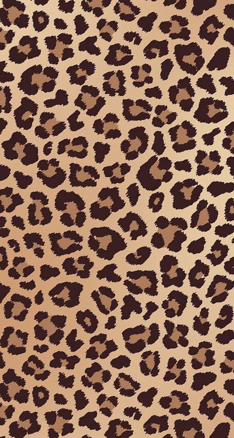 Brown Cute Cheetah Print Pattern Wallpaper