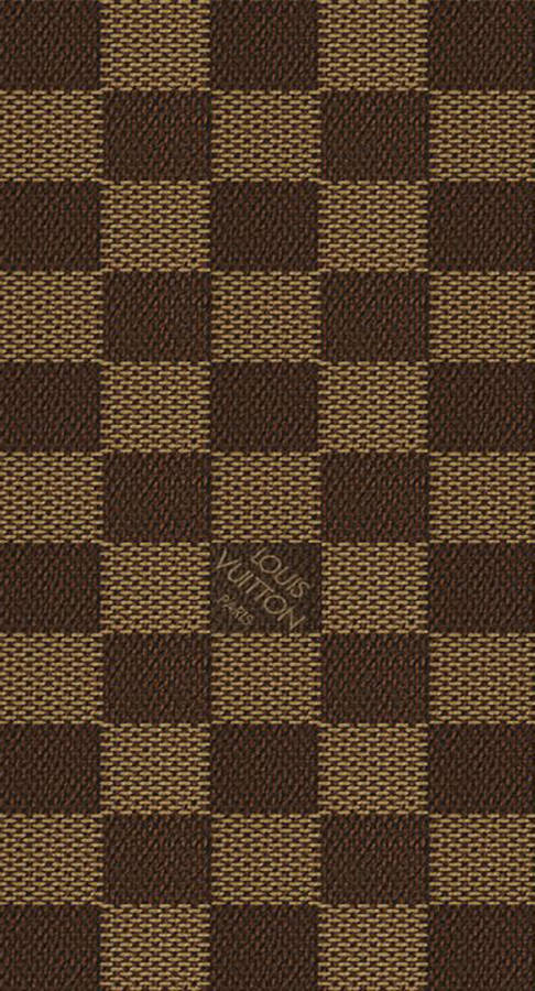 Brown Grid Pattern Louis Vuitton Phone Wallpaper