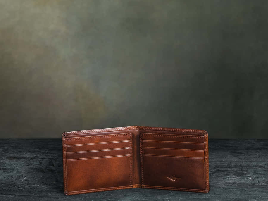 Brown Leather Walleton Table Wallpaper