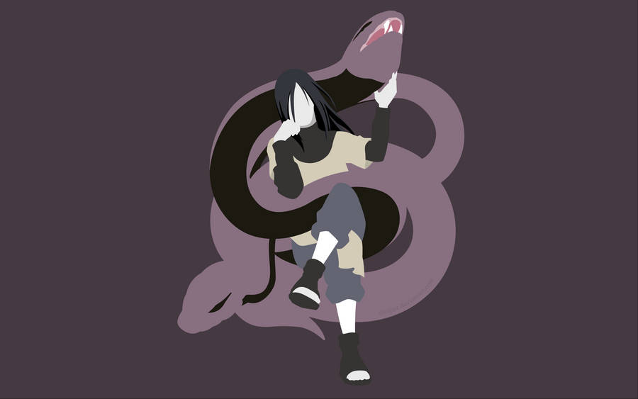 Brown Orochimaru With Snake Wallpaper