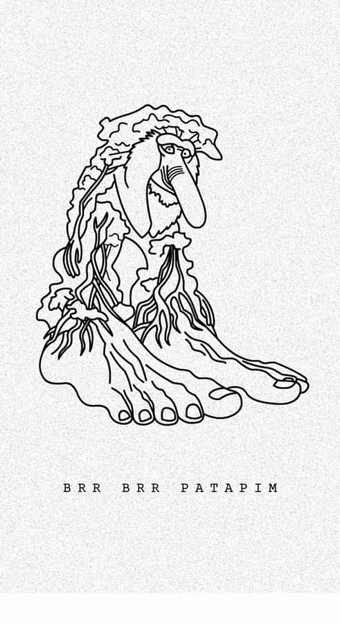 Brr Brr Patapim Character Wallpaper