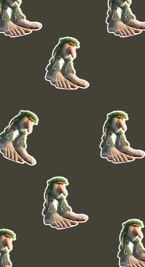 Brr Brr Patapim Character Pattern Wallpaper