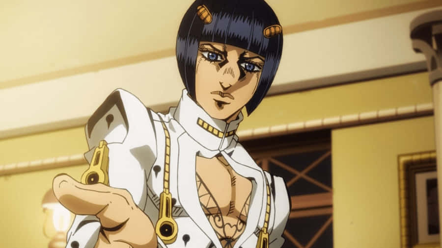 Bruno Bucciarati - Stylish Anime Character In Action Pose Wallpaper