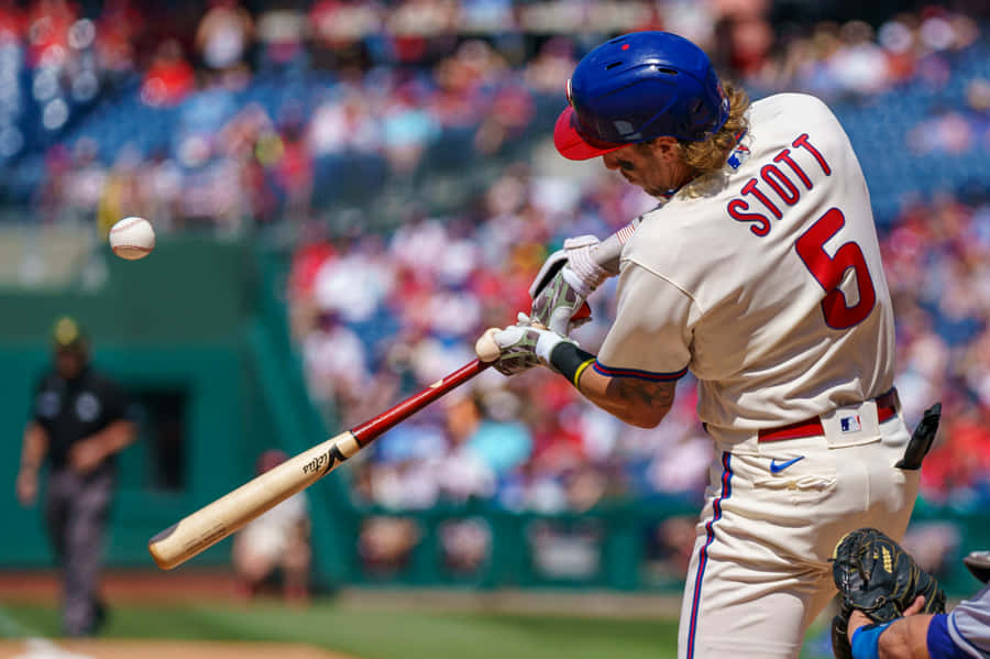 Bryson Stott Baseball Swing Wallpaper