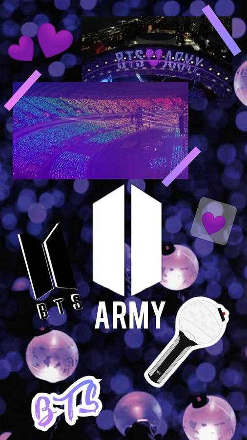 Bts Army Purple Fan Art Wallpaper