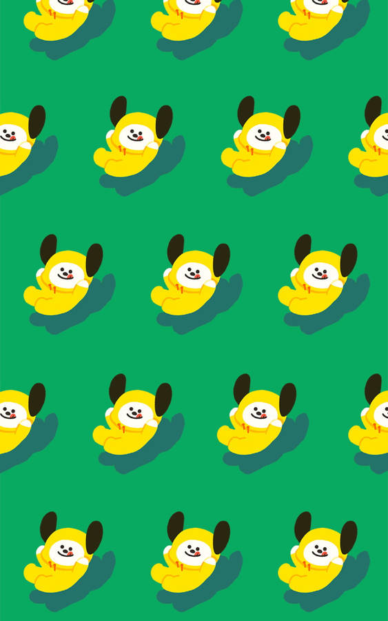 Bts Bt21 Chimmy Pattern Wallpaper