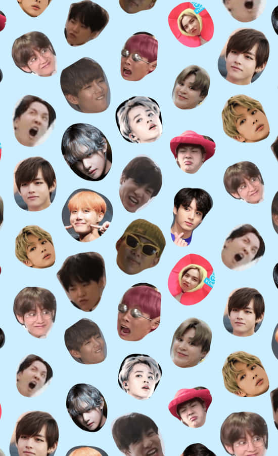 Bts Members Displaying Amusing Expressions At An Event Wallpaper