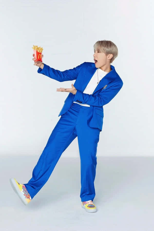 Bts Poses For A Group Endorsement Photo Wallpaper