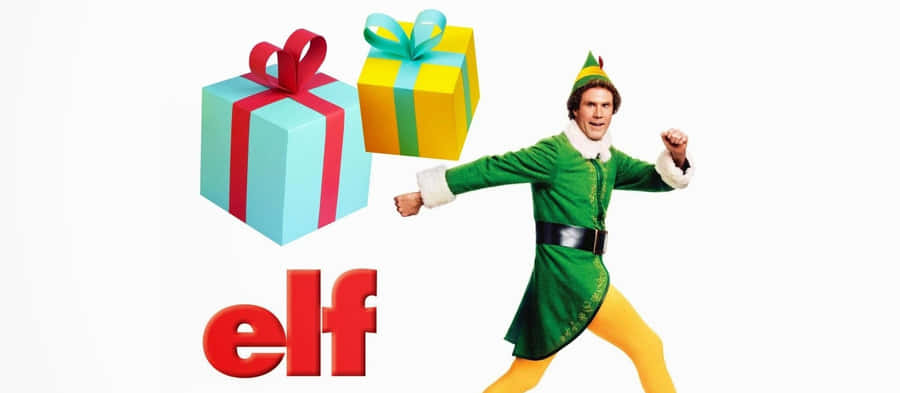 Buddy The Elf Prepping For Christmas Wallpaper