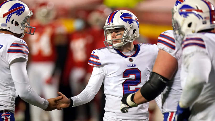 Buffalo Bills Player Handshake During Game Wallpaper