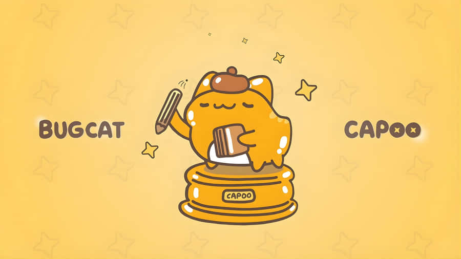 Bugcat Capoo Pancake Fun Wallpaper