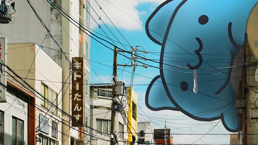 Bugcat Capoo Urban Street Art Wallpaper