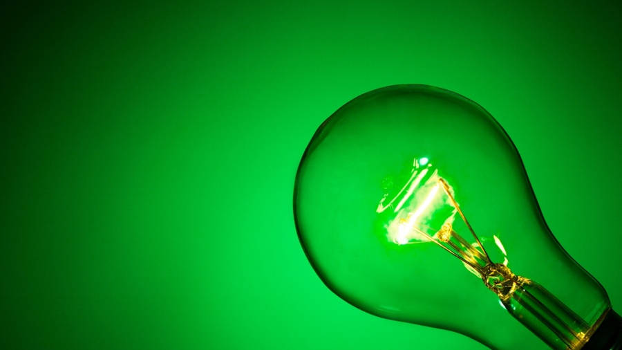 Bulb Neon Green Aesthetic Wallpaper