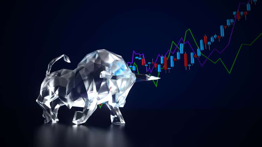 Bull Market Stock Growth Visualization Wallpaper