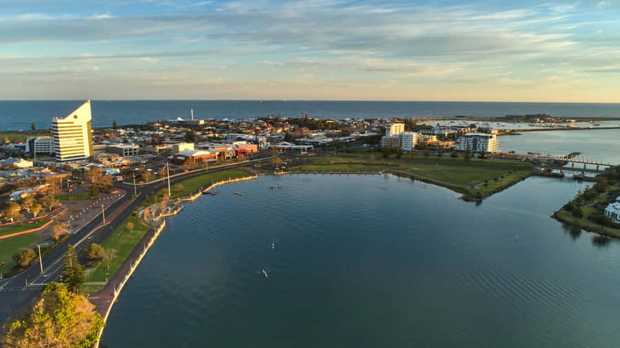 Bunbury Waterfront Aerial View Wallpaper