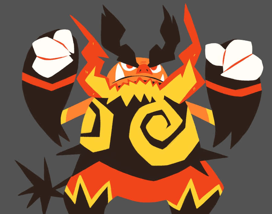 Burly Pose Of Emboar Wallpaper