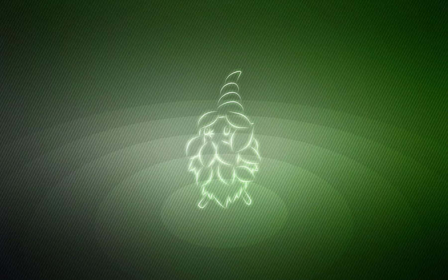 Burmy Green Gradient Background Wallpaper