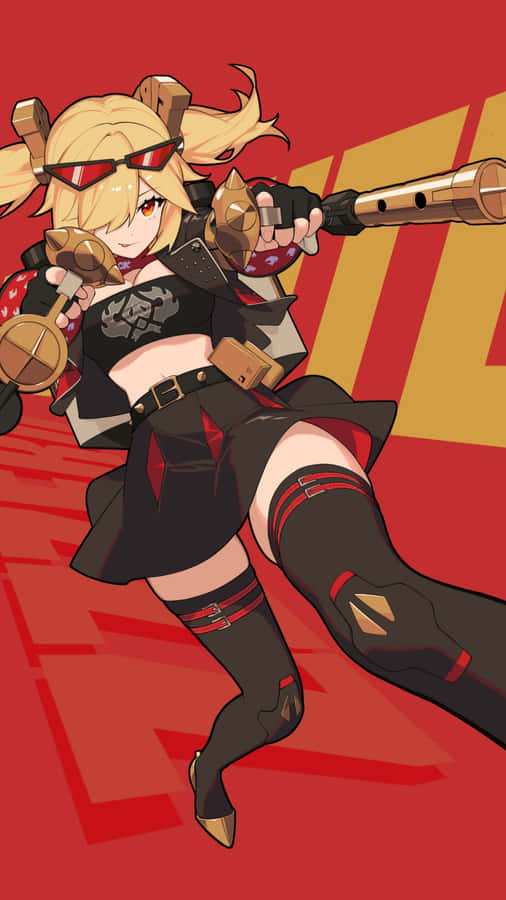 Burnice Zzz Action Pose Wallpaper