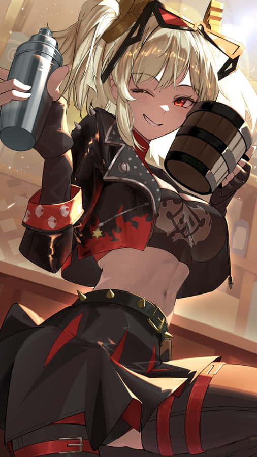 Burnice Zzz Character Art Wallpaper