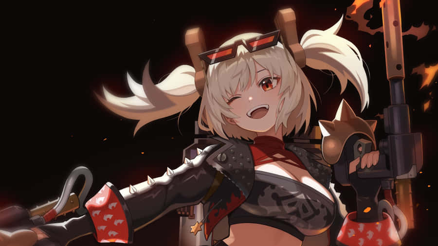 Burnice Zzz Character Art Wallpaper