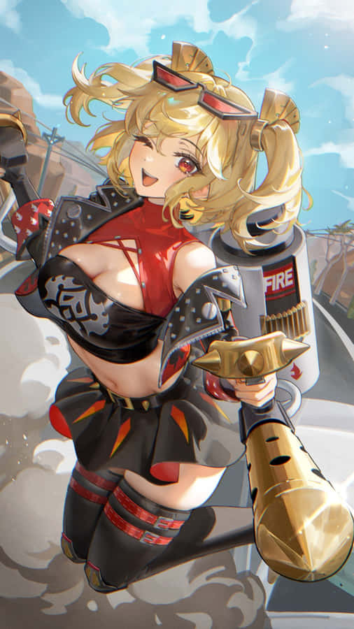 Burnice Zzz Character Art Wallpaper