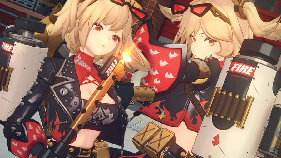 Burnice Zzz Characters Genshin Impact Wallpaper