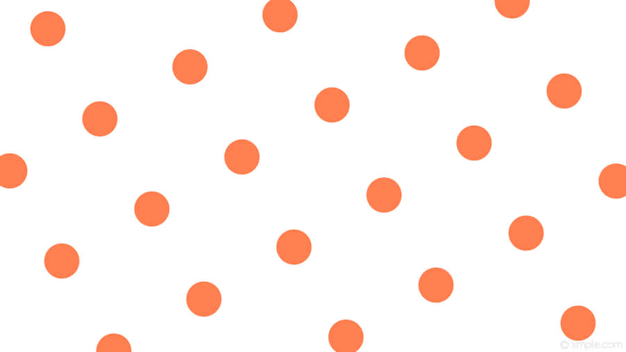 Burnt Orange Dots Pattern Wallpaper