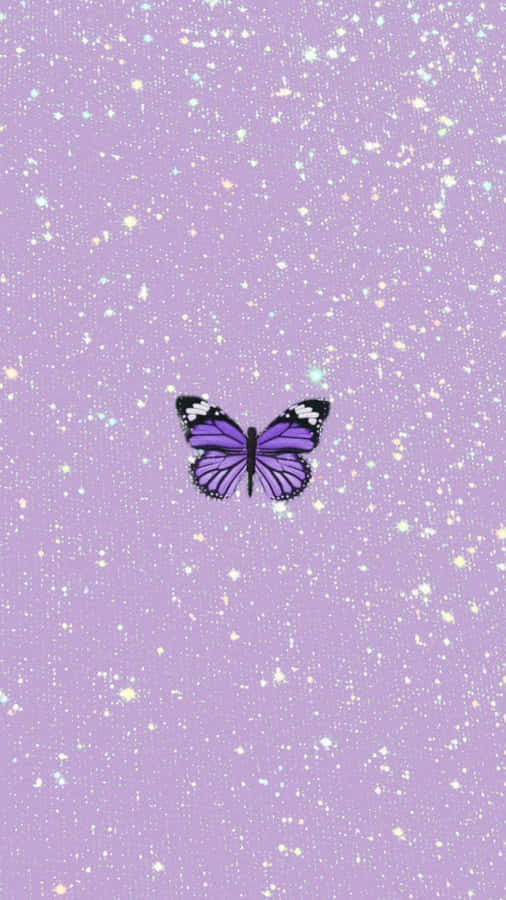 Butterfly Graphic Art Purple Pastel Iphone Wallpaper