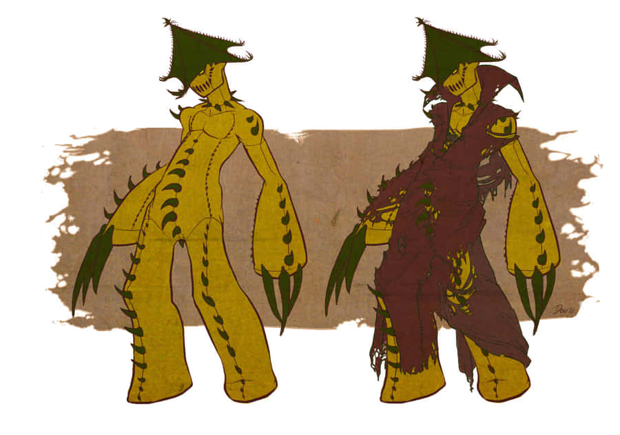 Cacturne With And Without Clothes Wallpaper