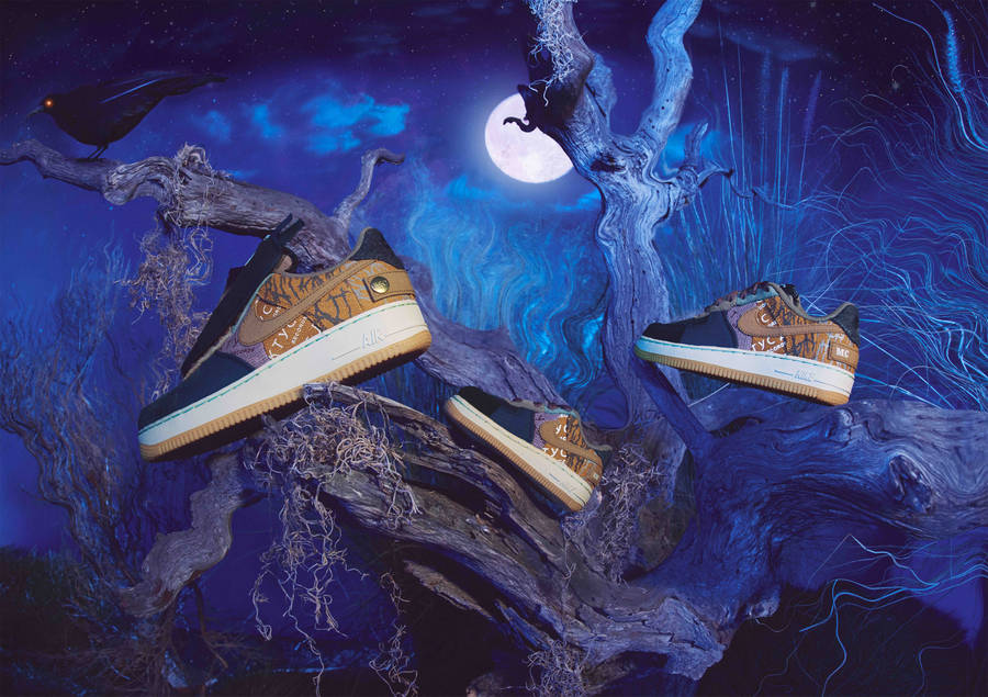 Cactus Jack Sneakers In Forest Wallpaper