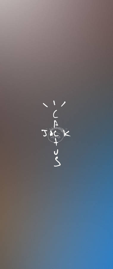 Cactus Jack Travis Scott Text Logo Blue And Gray Wallpaper