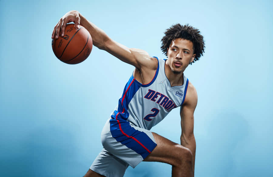 Cade Cunningham Detroit Pistons Action Pose Wallpaper