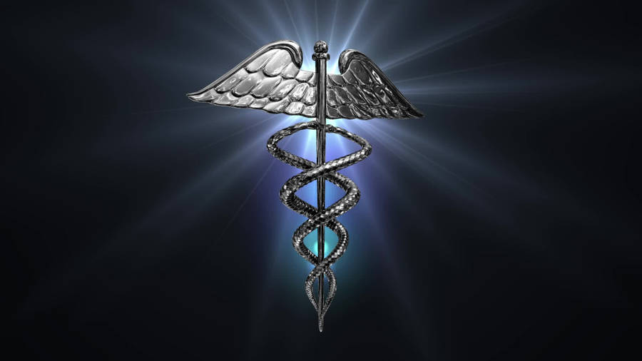 Caduceus Medical Symbol Flare Wallpaper