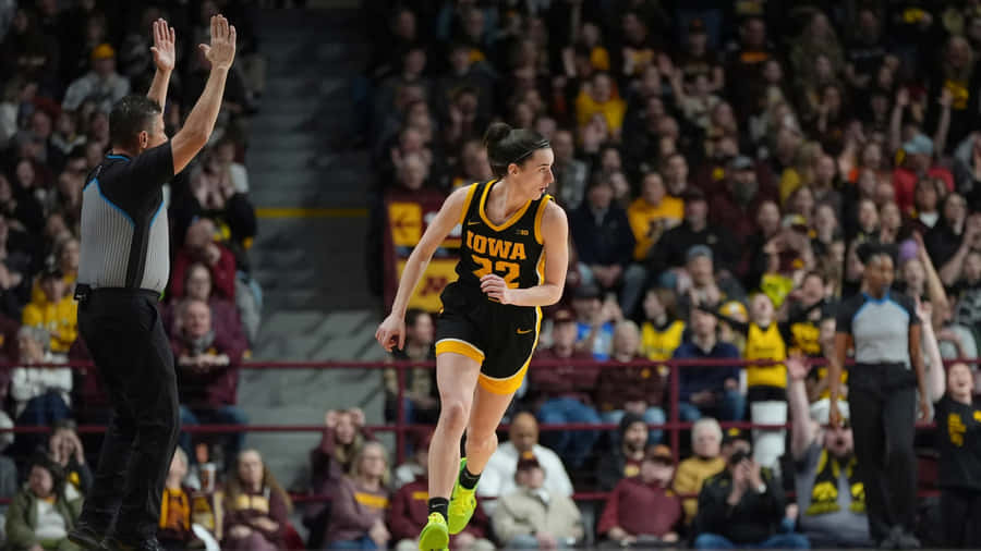 Caitlin Clark Celebration Iowa Basketball Wallpaper