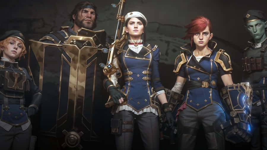 Caitlyn Arcane And Team Wallpaper