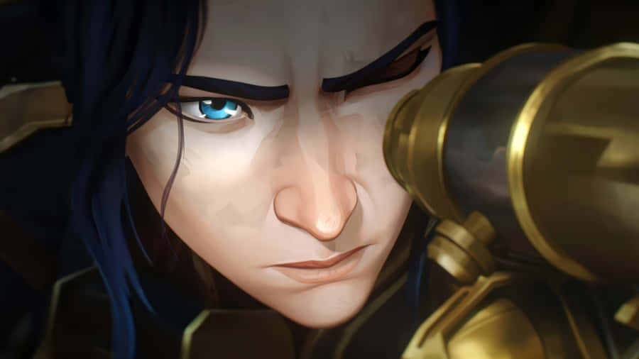 Caitlyn Arcane Focused Aim Wallpaper