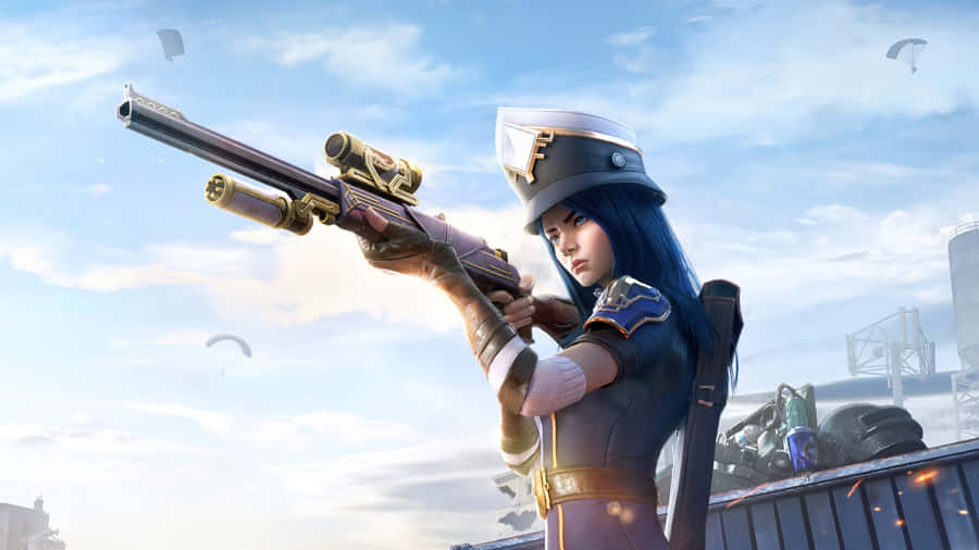 Caitlyn Arcane Sniper Focus Wallpaper