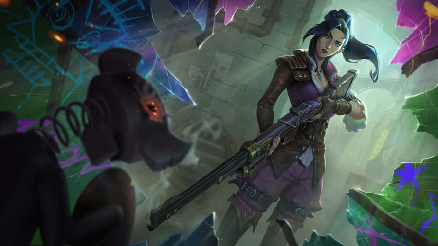 Caitlyn Arcane Sniper Wallpaper