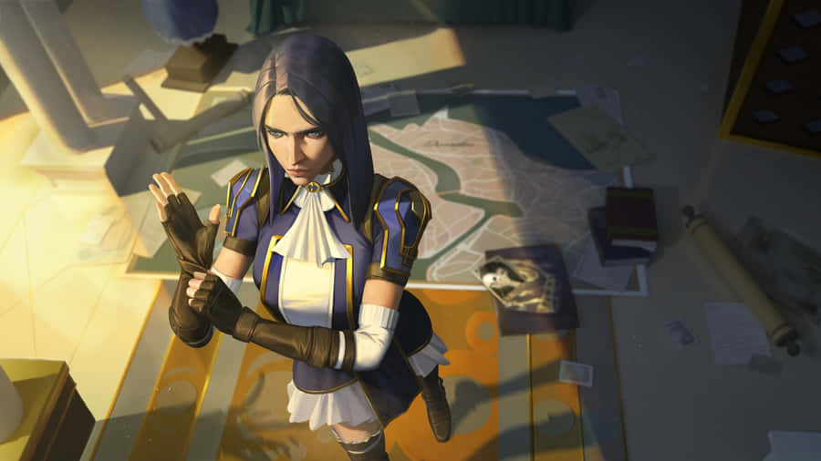 Caitlyn Arcane Tactical Stance Wallpaper