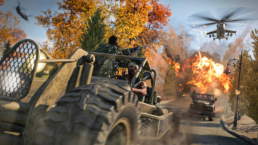 Call Of Duty Black Ops Cold War Land Vs. Air War Wallpaper