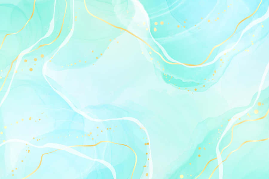 Calm And Cold: Mint Green Marble Wallpaper