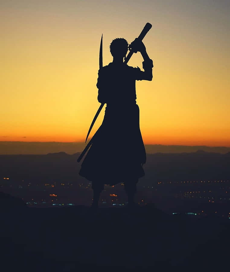 Calm Anime Man Holding Sword Wallpaper